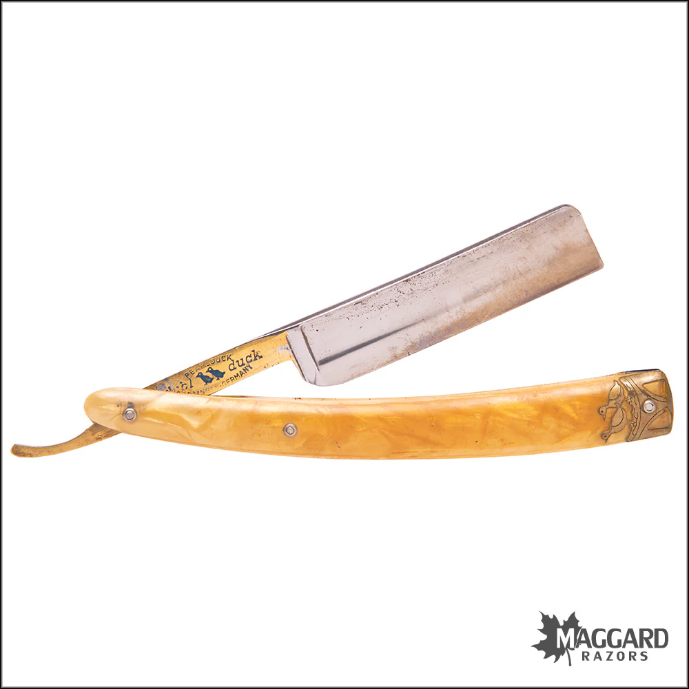 #1014 Vintage Straight Razor - Dubl Duck Goldedge - Image 2