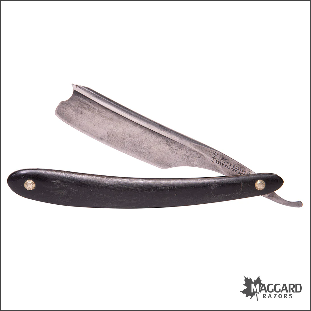 #1021 Vintage Straight Razor - Joseph Elliot 7/8+" Rattler