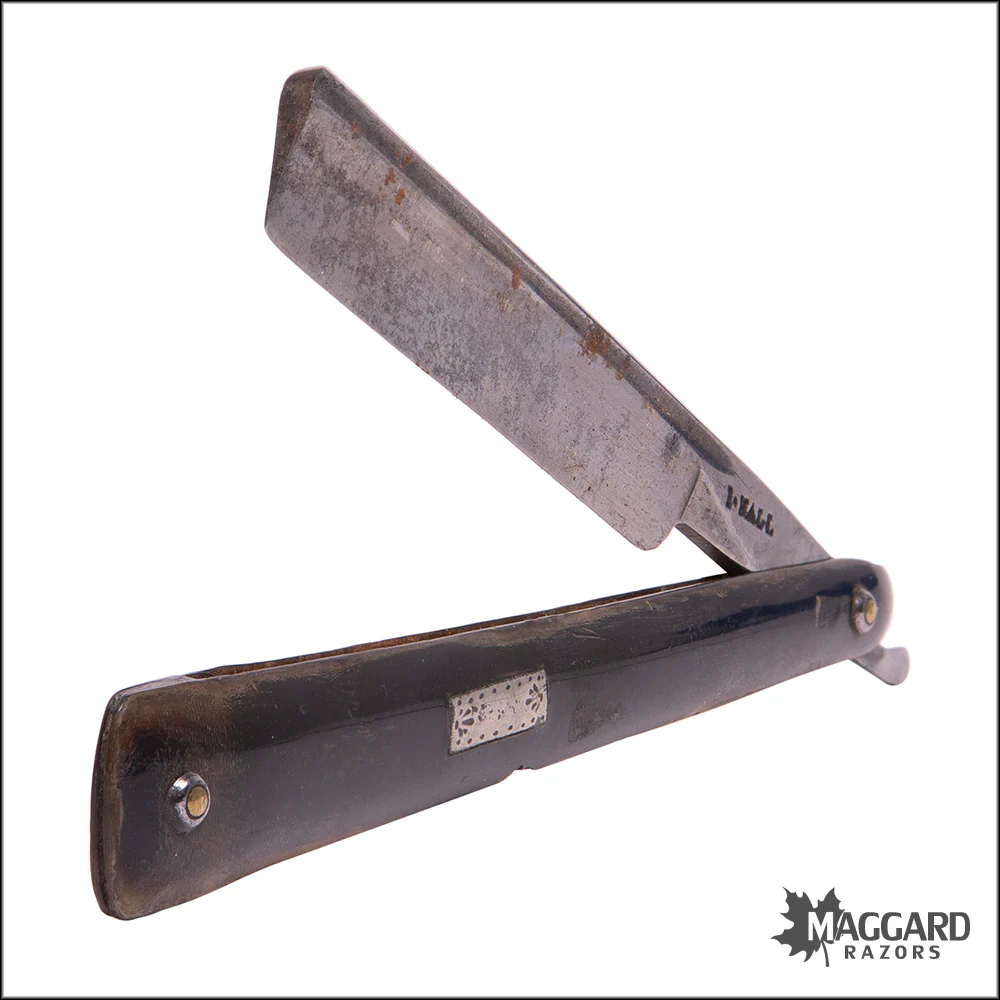 #1062 Vintage Straight Razor - I. HALL ca. 1820, 5/8+ - Image 3