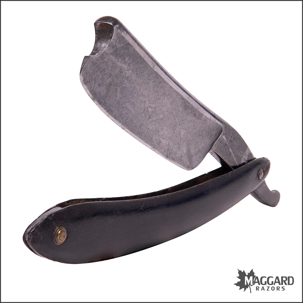 #1067 Vintage Straight Razor - Joseph Elliot Masonic 8/8+ - Image 3