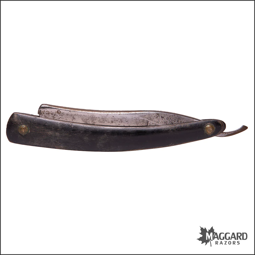 #1068 Vintage Straight Razor - Wm. Gilchrest 8/8" - Image 4