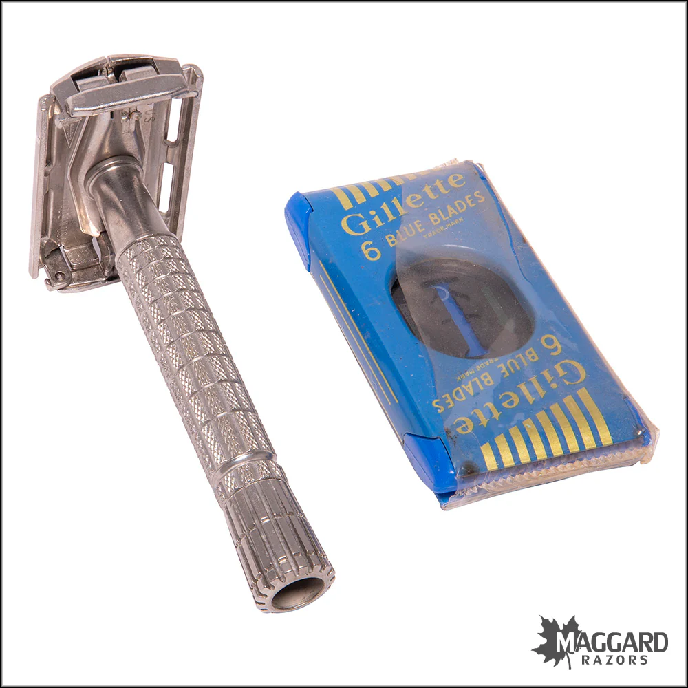 #1087 Gillette Superspeed 3-razor Flare tip set 1950s - Image 5