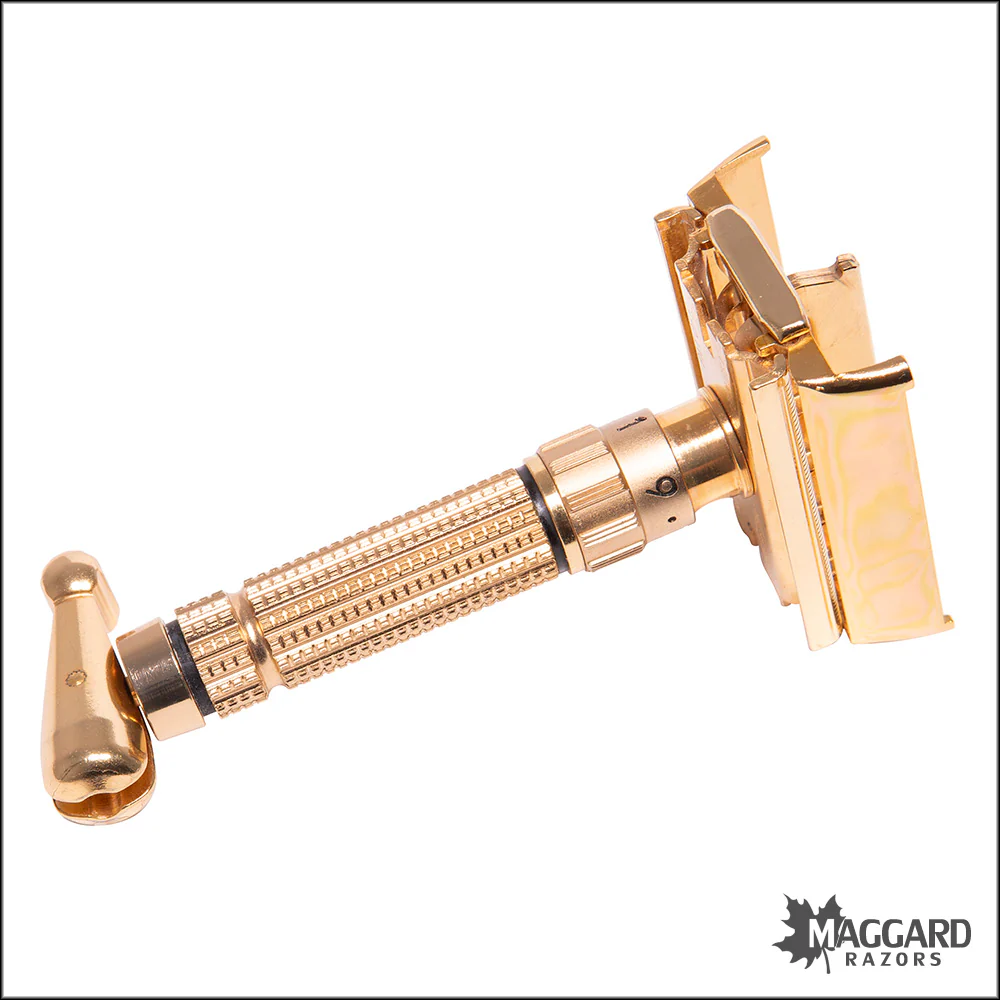 #1102 Gillette Gold Toggle Adjustable Razor, Cased, 1958 - Image 5