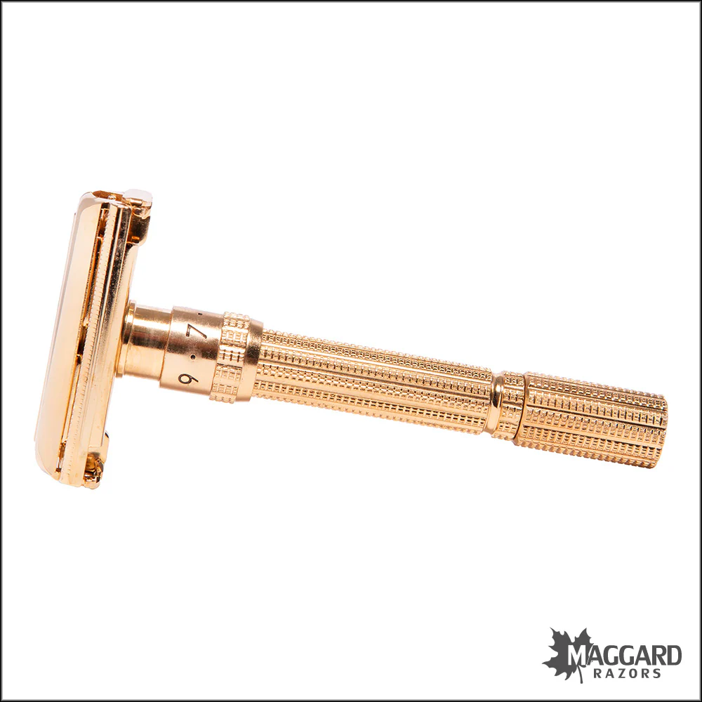 #1103 Gillette Gold Aristocrat Adjustable Razor, Cased, 1964 - Image 2