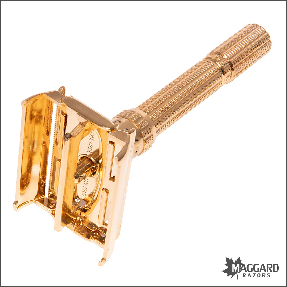 #1103 Gillette Gold Aristocrat Adjustable Razor, Cased, 1964 - Image 4