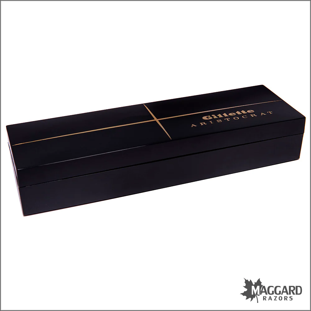 #1103 Gillette Gold Aristocrat Adjustable Razor, Cased, 1964 - Image 7