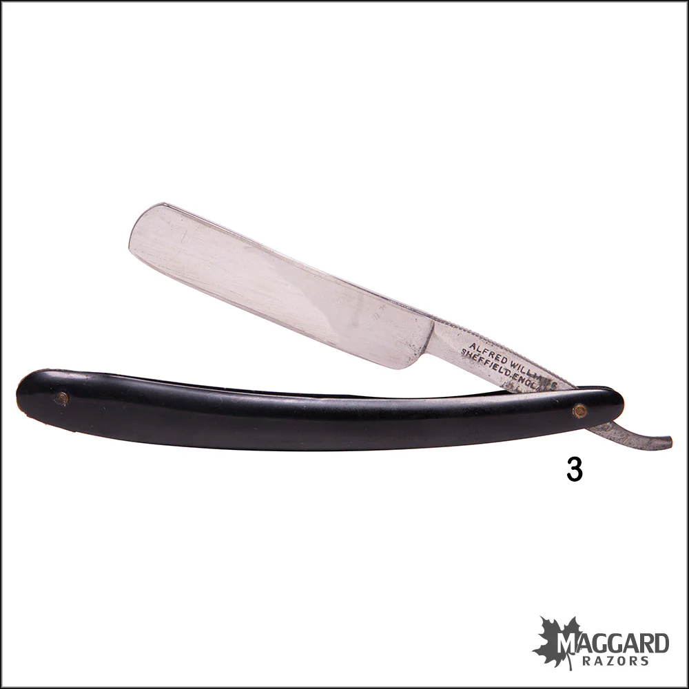 #1122 Vintage set Straight Razors - Afred Williams 5/8, ca. 1900 - Image 12