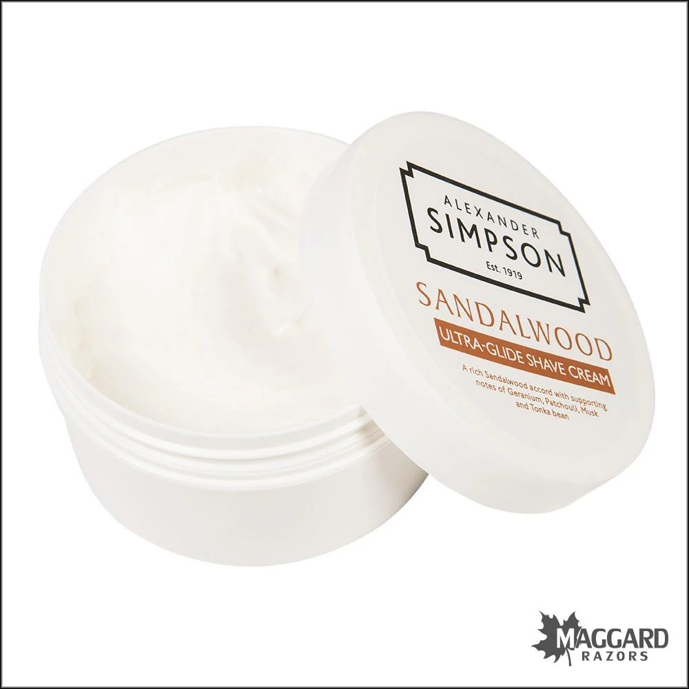 Alexander Simpson Sandalwood Ultra-Glide Shave Cream, 180ml - Image 2