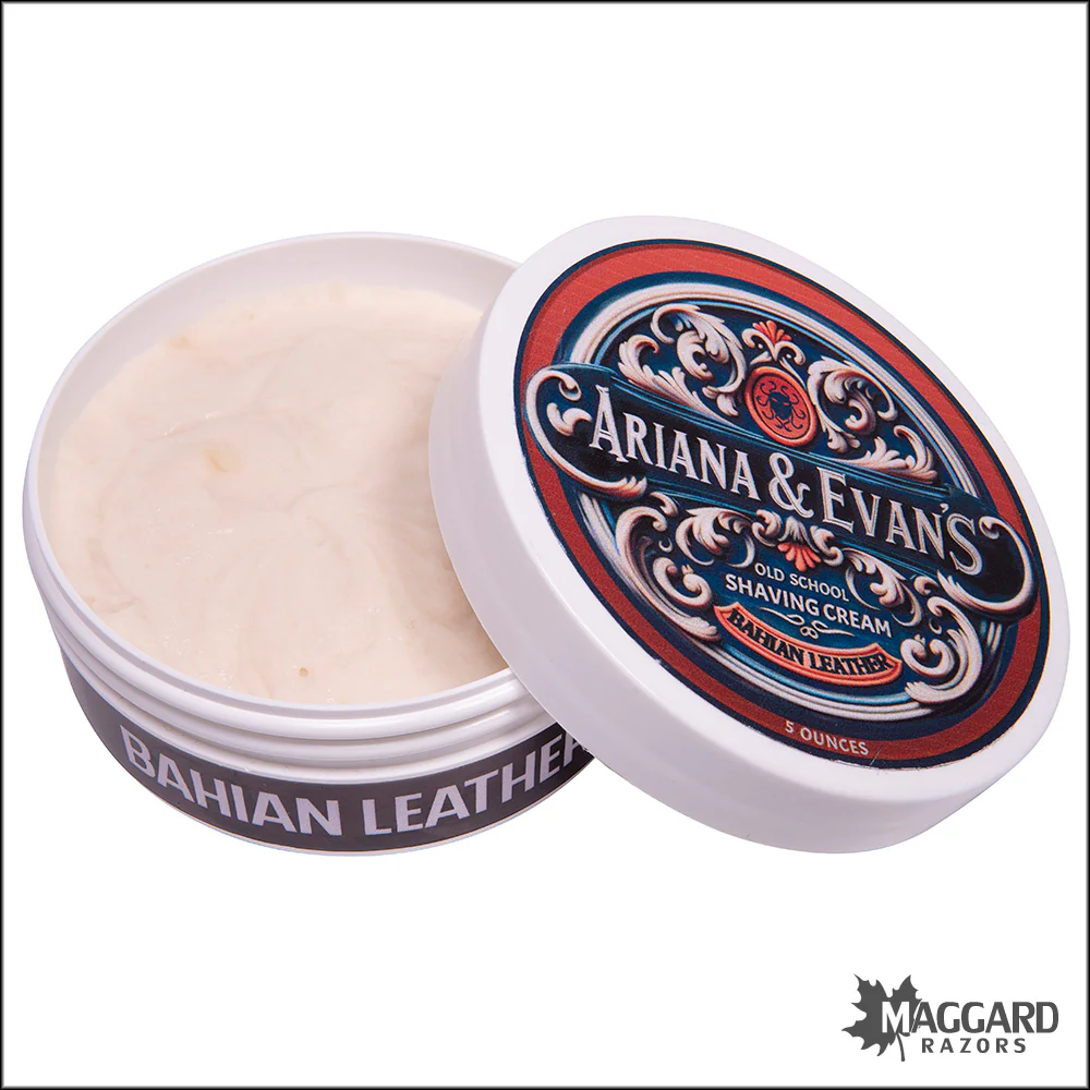 Ariana and Evans Bahian Leather Artisan Shaving Cream, 5.3oz - Image 2