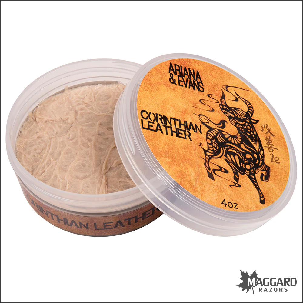 Ariana and Evans Corinthian Leather Artisan Shaving Soap, 4oz - Kaizen 2e Base - Image 2