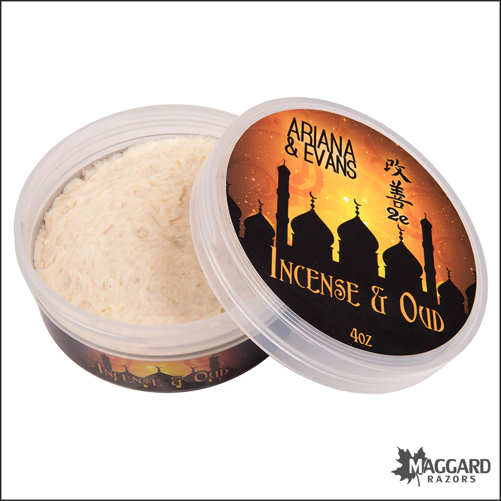 Ariana and Evans Incense and Oud Artisan Shaving Soap, 4oz - Kaizen 2e Base - Image 2