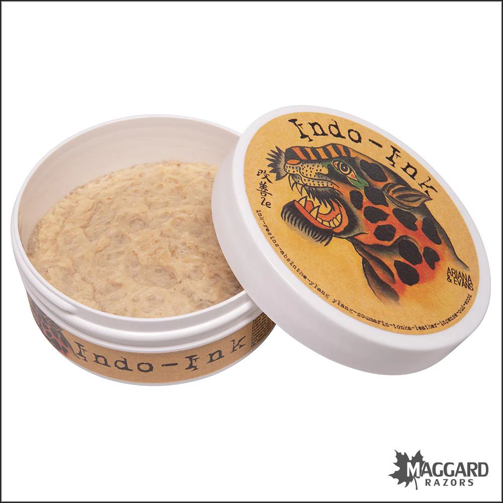 Ariana and Evans Indo Ink Artisan Shaving Soap, 4oz - Kaizen 2e Base - Image 2