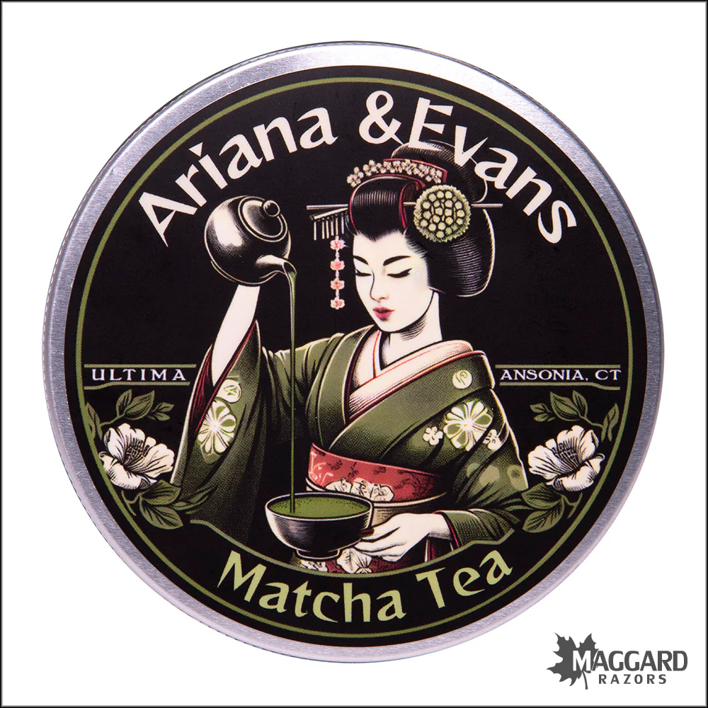 Ariana and Evans Matcha Tea Ultima Artisan Shaving Soap, 4oz