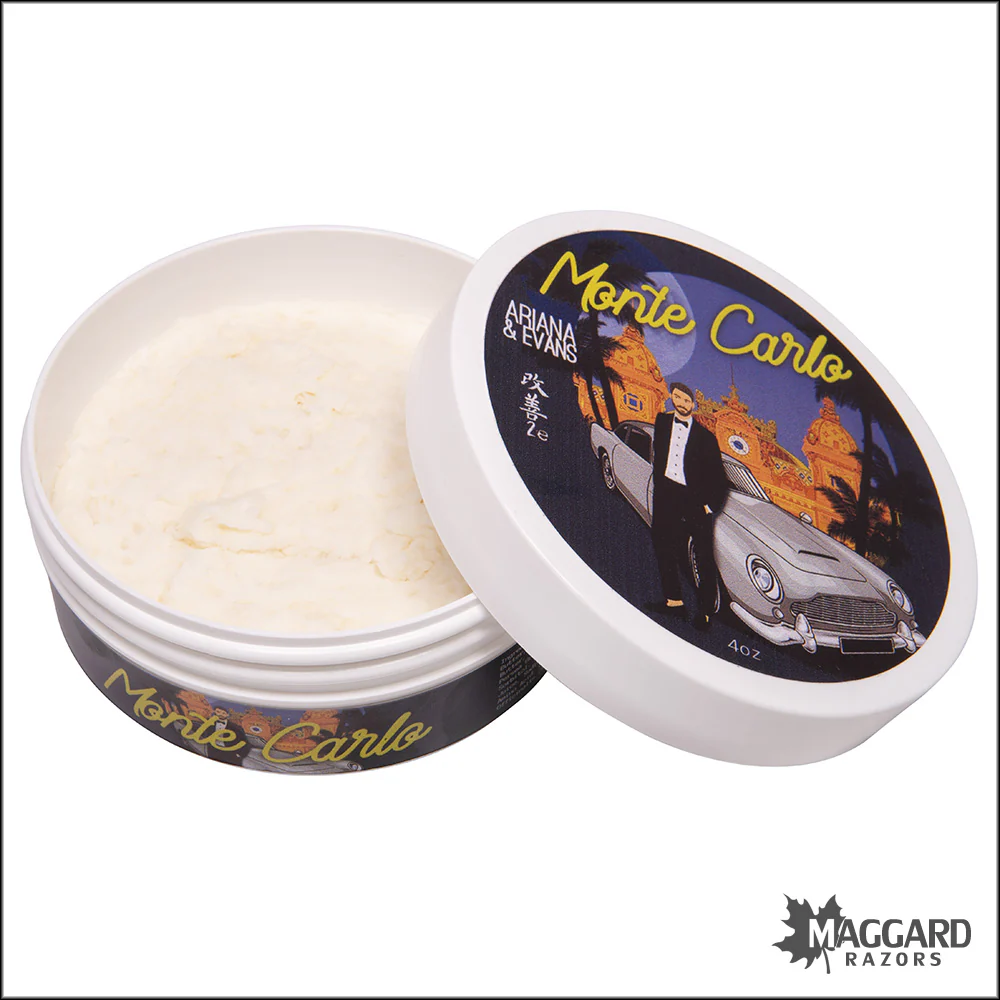 Ariana and Evans Monte Carlo Artisan Shaving Soap, 4oz - Kaizen 2e Base - Image 2