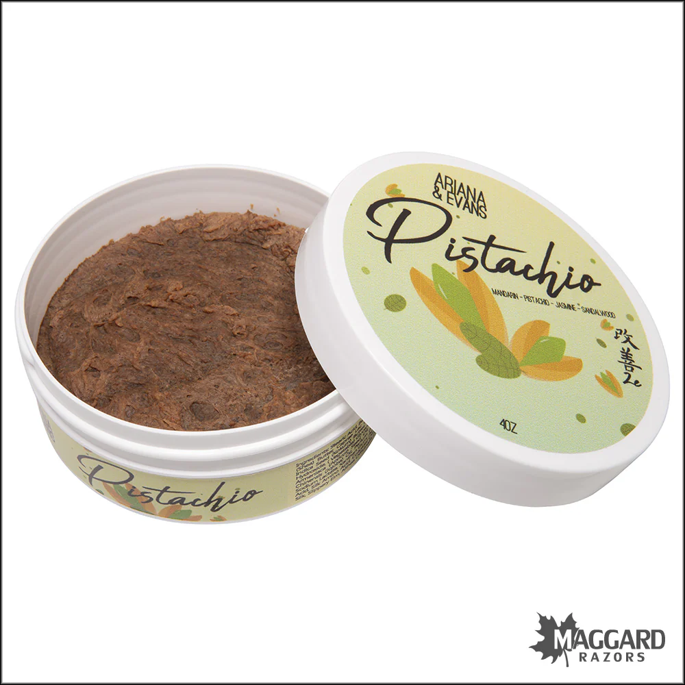 Ariana and Evans Pistachio Artisan Shaving Soap, 4oz - Kaizen 2e Base - Image 2