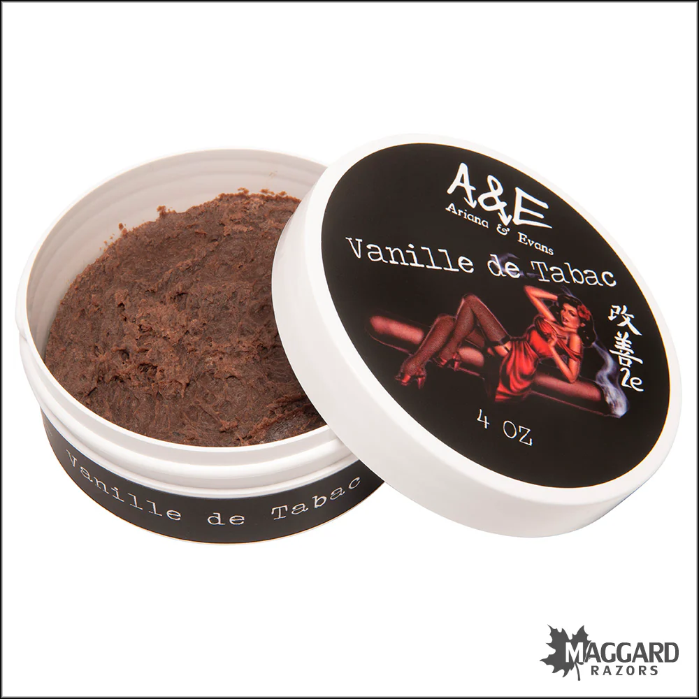 Ariana and Evans Vanille de Tabac Artisan Shaving Soap, 4oz - Kaizen 2e Base - Image 2
