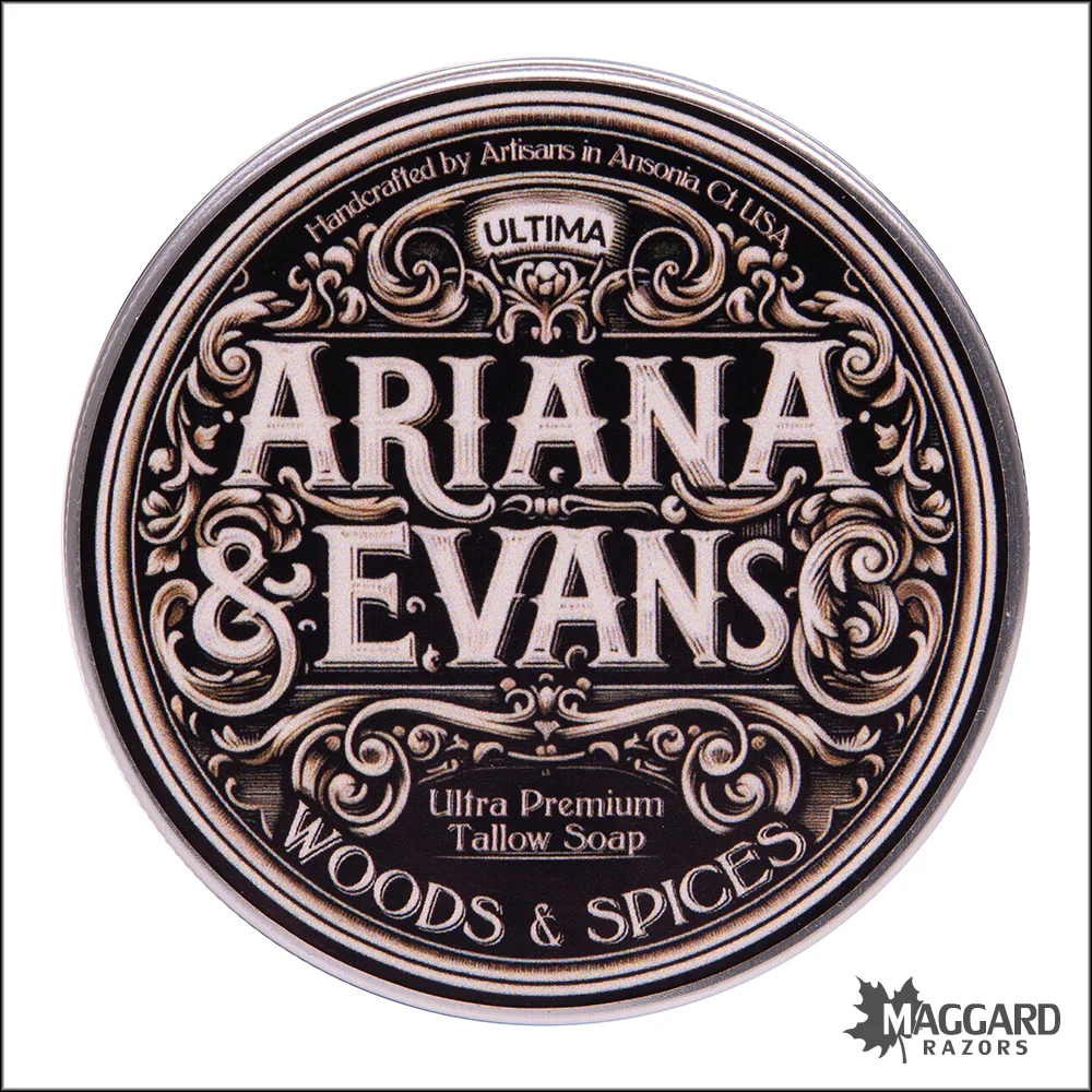 Ariana and Evans Woods and Spices Ultima Shaving Soap, 4oz