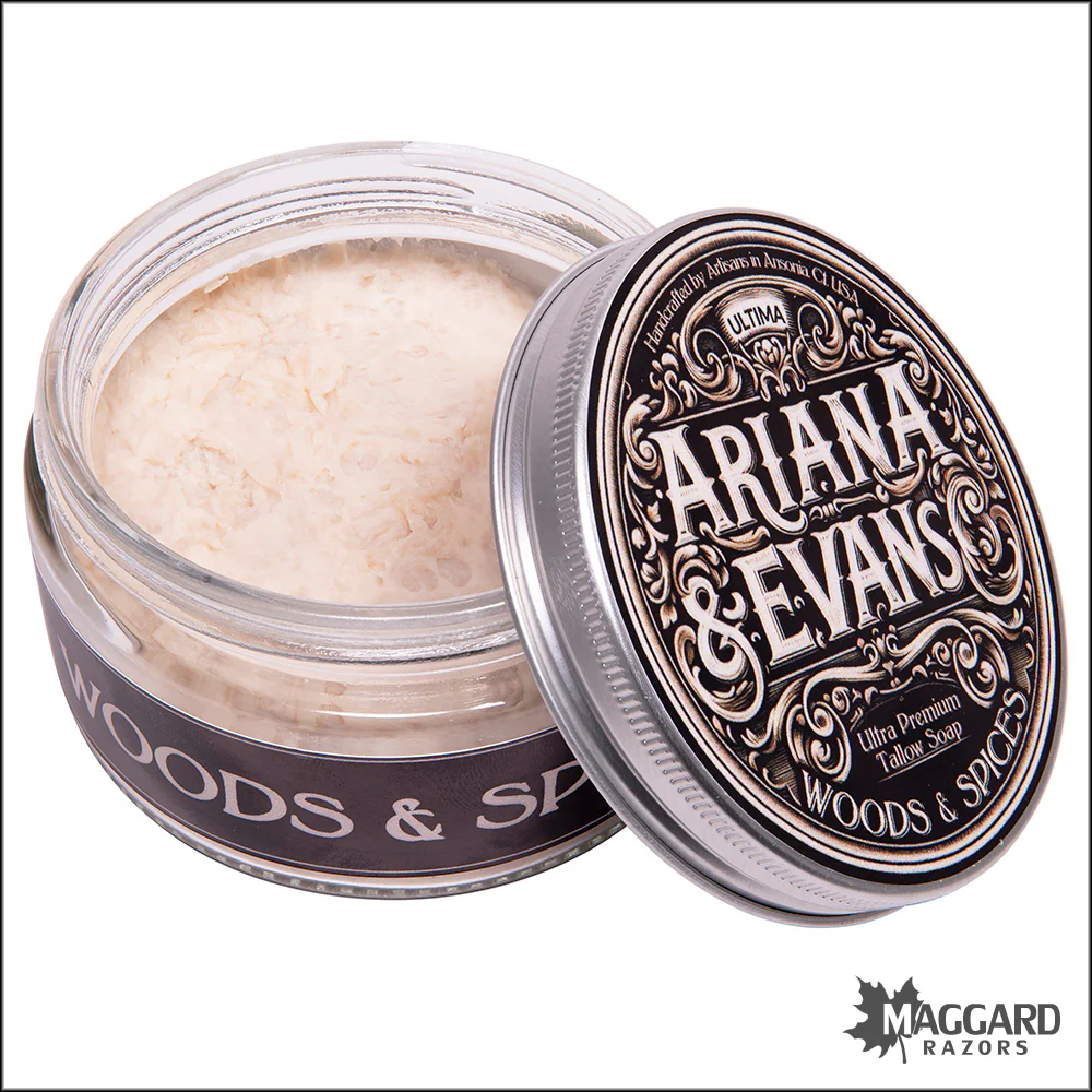 Ariana and Evans Woods and Spices Ultima Shaving Soap, 4oz - Image 2