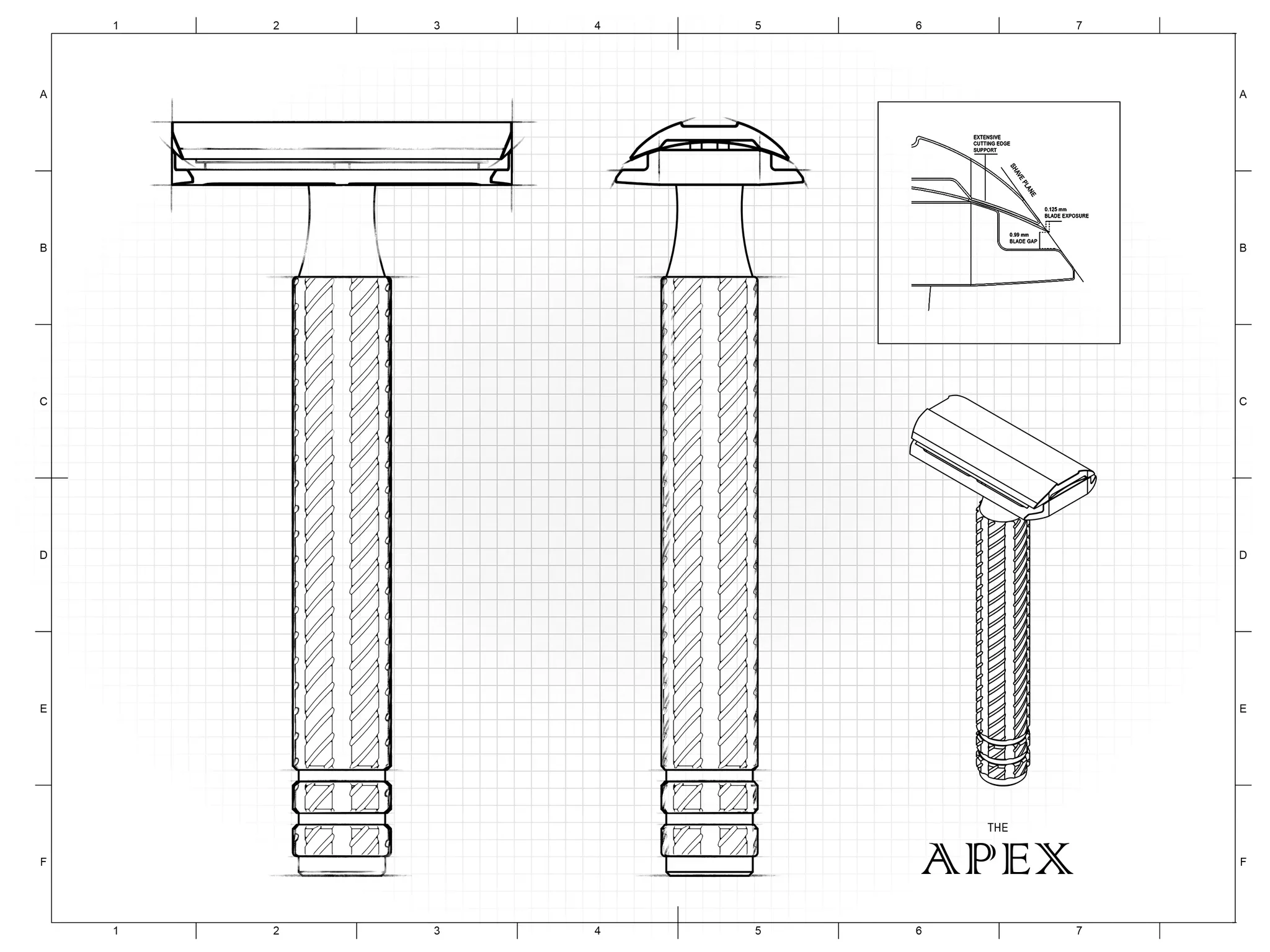 Aylsworth Razors The Apex Stainless Steel Closed Comb DE Safety Razor - Image 6