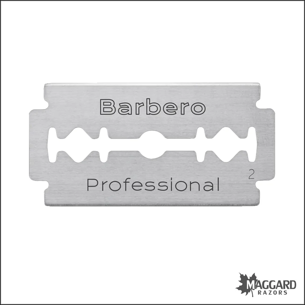 Barbero Professional Platinum Coated Stainless Steel Double Edge Razor Blades, 5 Blades - Image 2