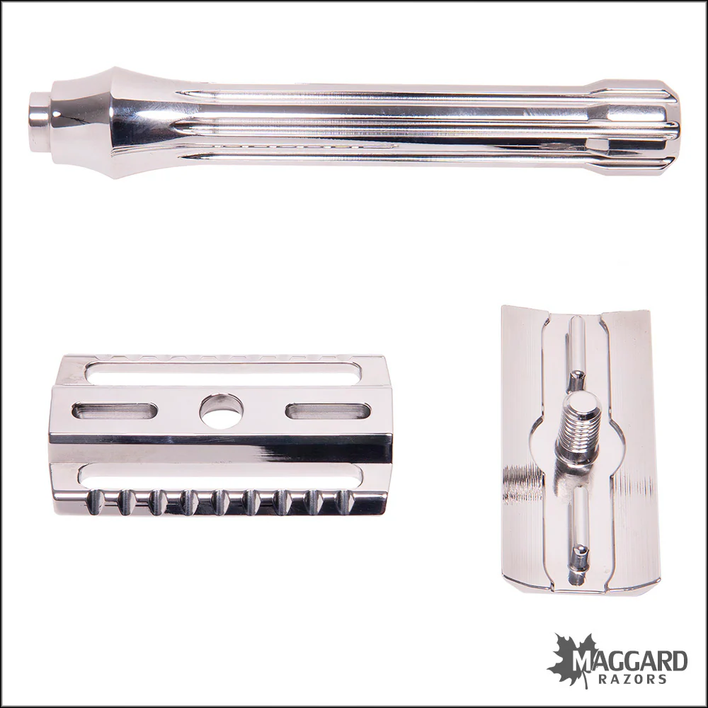 Blackland Razors Blackbird Stainless Steel Closed Comb DE Safety Razor with 85mm Handle, Polished Finish - Image 4