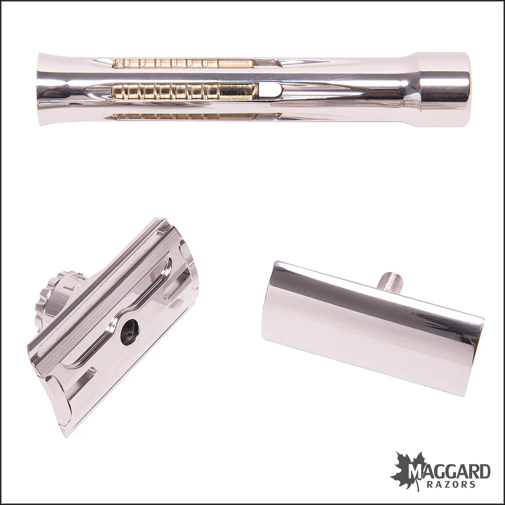 Blackland Razors Osprey Stainless Steel Closed Comb DE Safety Razor with 85mm Handle, Polished Finish - Image 4