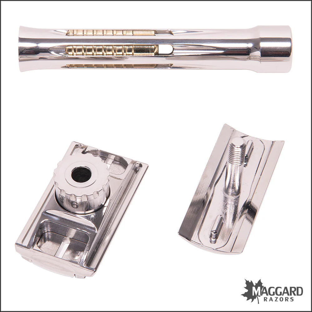 Blackland Razors Osprey Stainless Steel Closed Comb DE Safety Razor with 85mm Handle, Polished Finish - Image 5