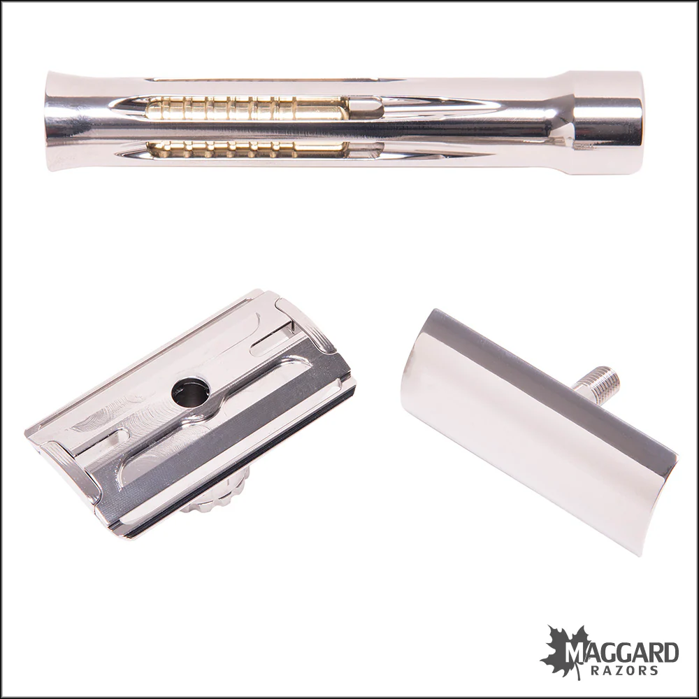 Blackland Razors Osprey Titanium Closed Comb DE Safety Razor with 85mm Handle, Polished Finish - Image 5