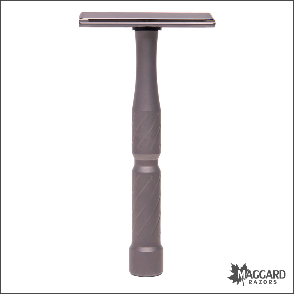 Blackland Razors Vector Titanium Closed Comb Single Edge Safety Razor with 92mm Handle, Machined Finish