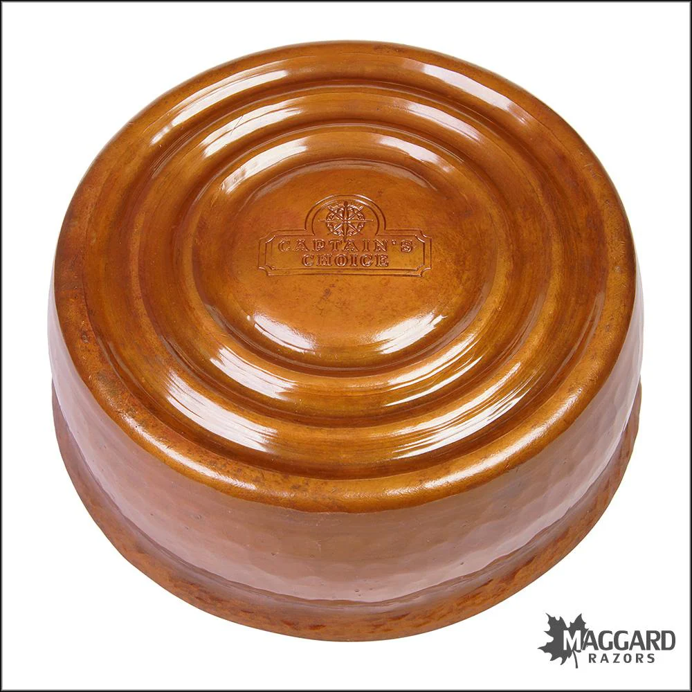 Captain's Choice Heavyweight Handmade Copper Lather Bowl, Flared Edge - Image 2