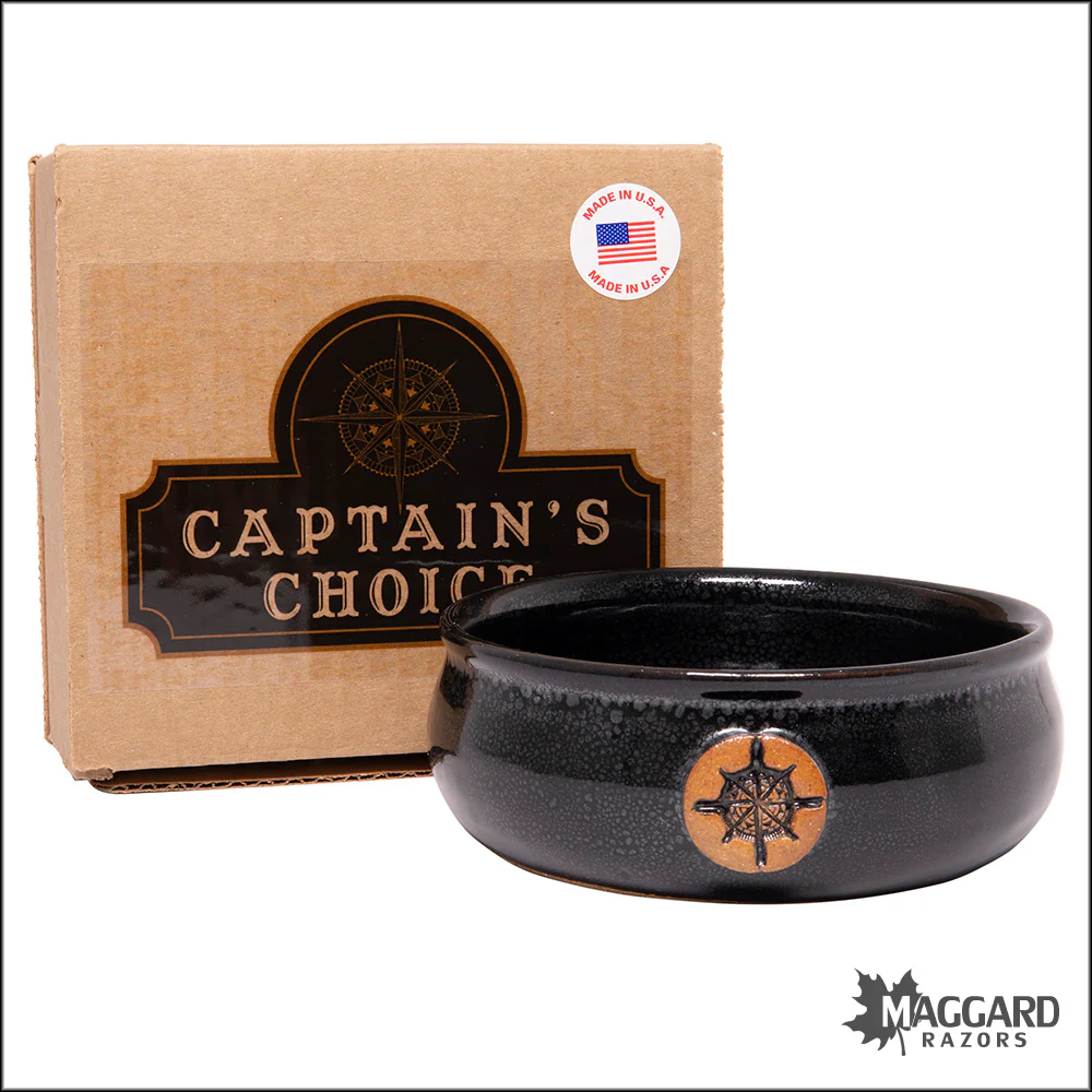 Captain's Choice Lather Bowl Gunmetal Finish Handmade Ceramic - Image 3
