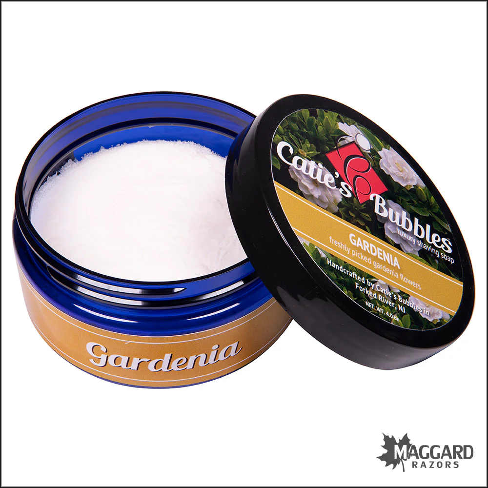 Catie's Bubbles Gardenia Luxury Shaving Soap, 4oz - Image 2