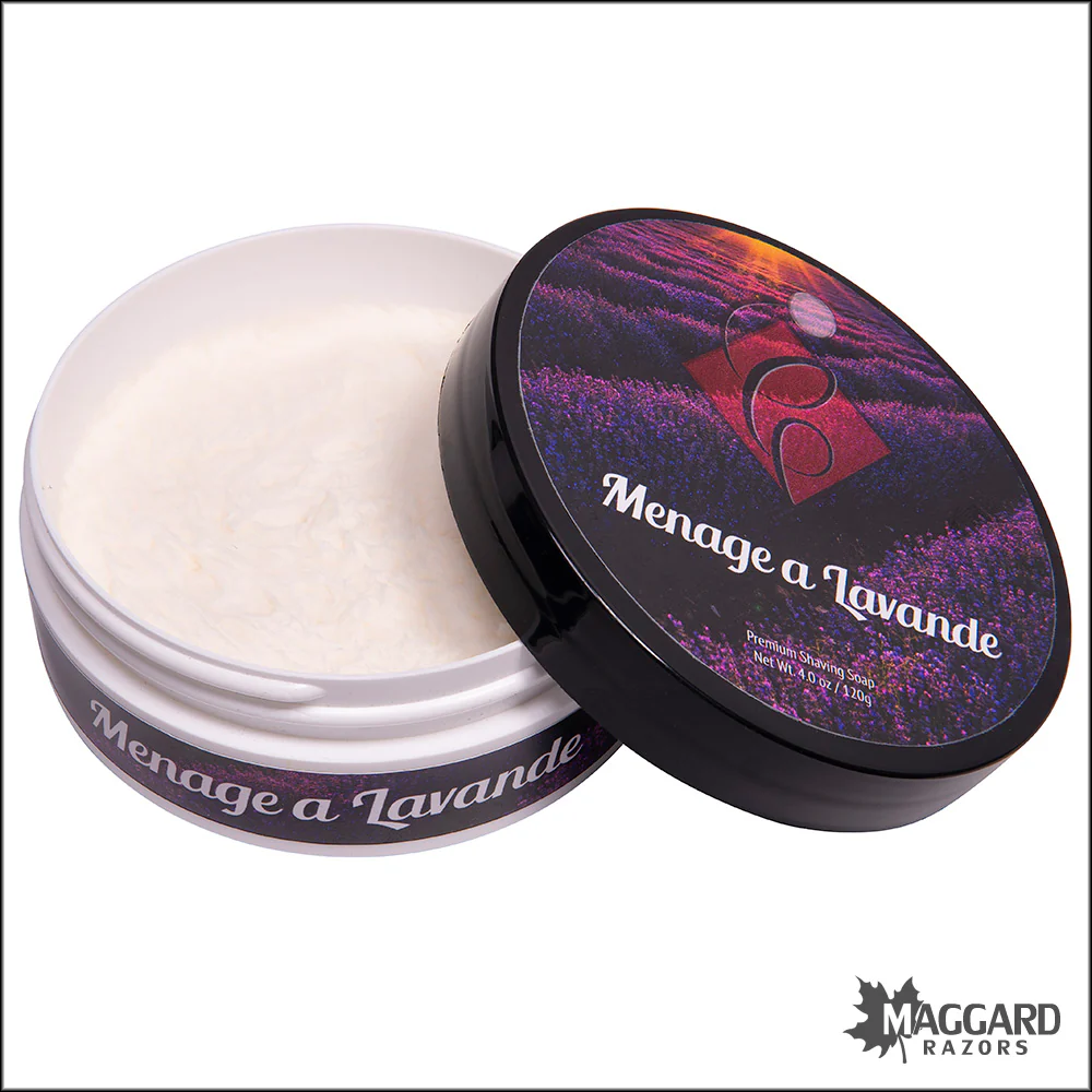 Catie's Bubbles Menage a Lavande Premium Shaving Soap, 4oz - Image 2