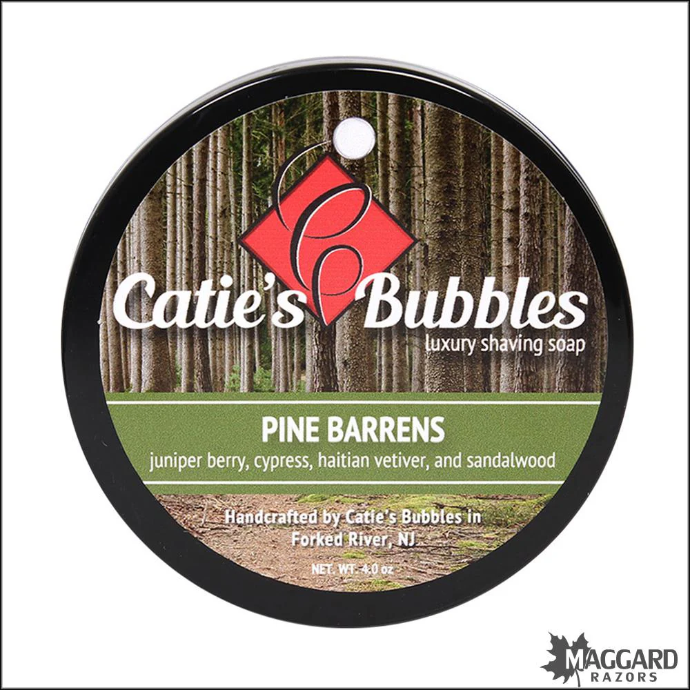Catie's Bubbles Pine Barrens Luxury Shaving Soap, 4oz