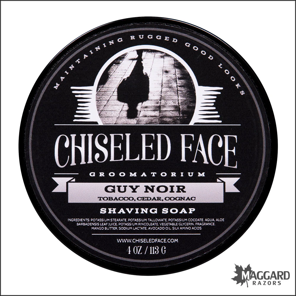 Chiseled Face Guy Noir Tallow Shaving Soap, 4oz