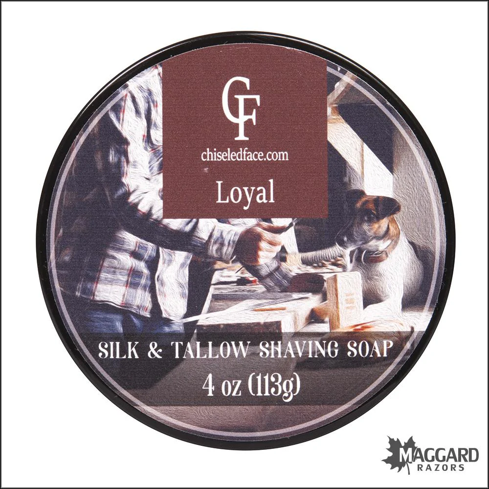 Chiseled Face Loyal Artisan Shaving Soap, 4oz - Silk Tallow Base