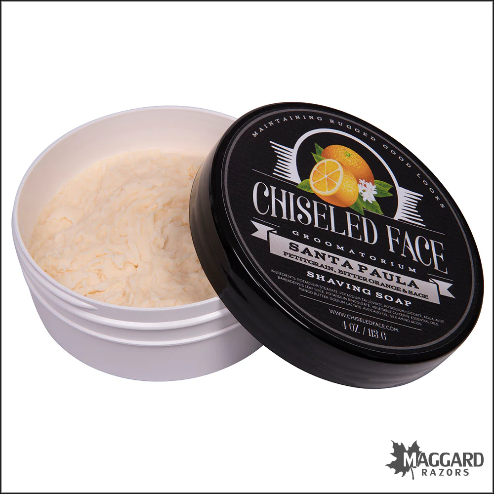 Chiseled Face Santa Paula Tallow Shaving Soap, 4oz - Image 2
