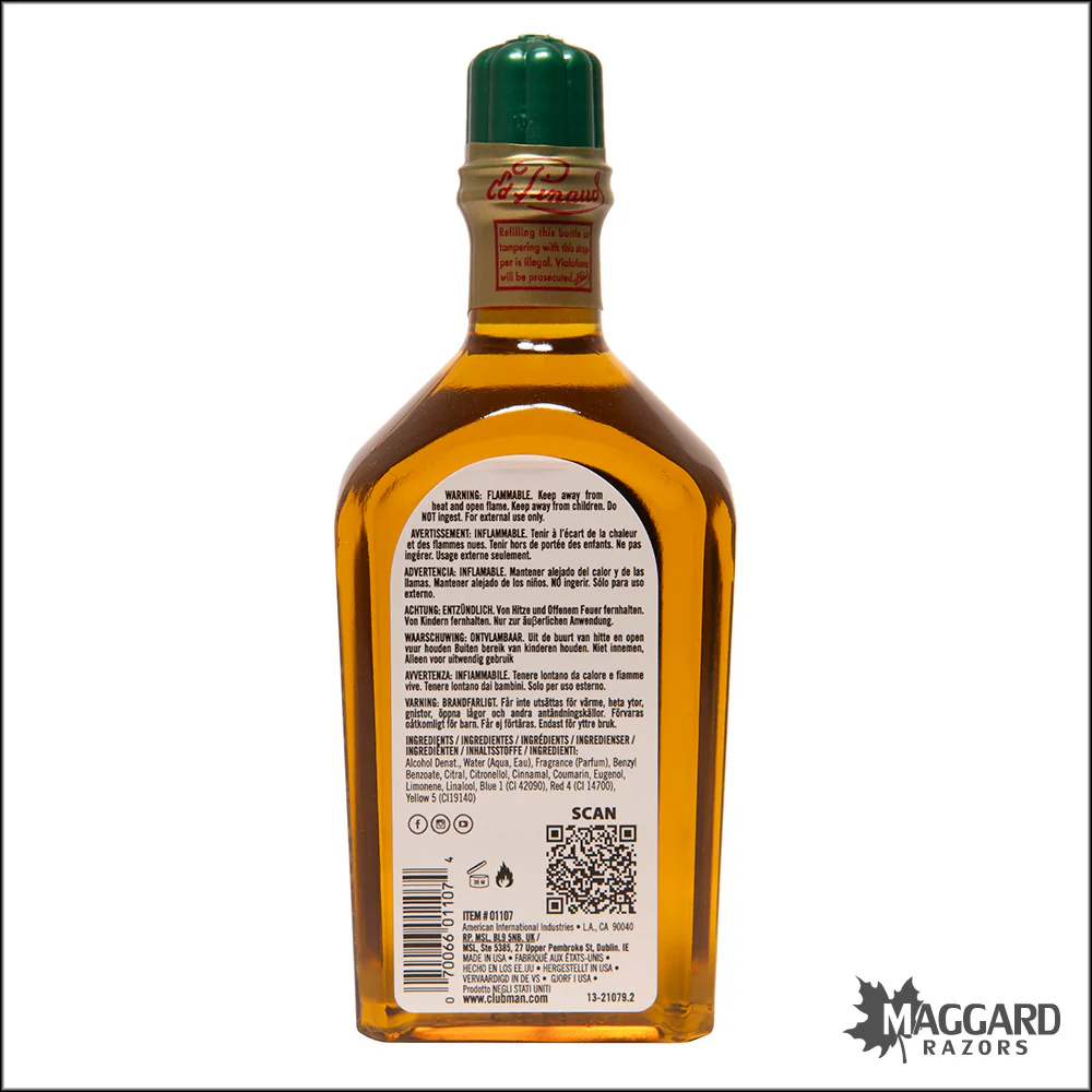 Clubman Pinaud Reserve Whiskey Woods Aftershave Lotion, 6 oz - Image 2