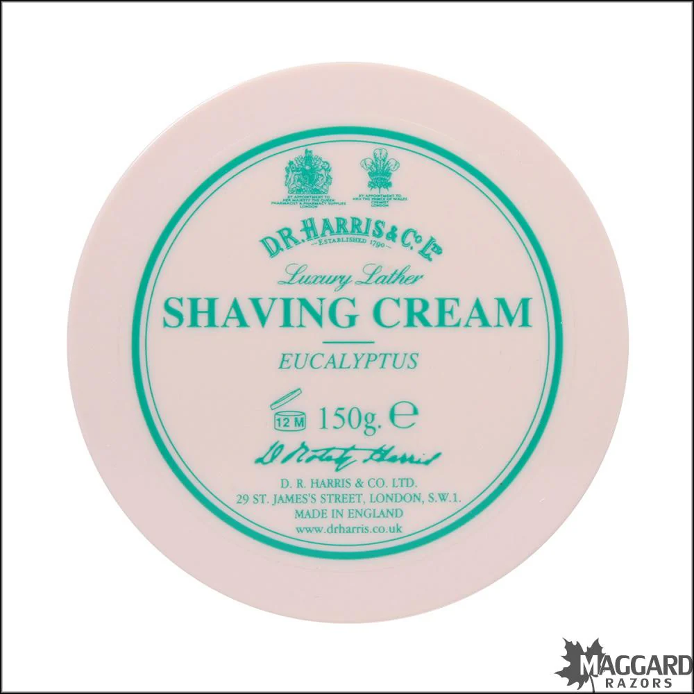 D.R. Harris Eucalyptus Shaving Cream in Bowl, 150g