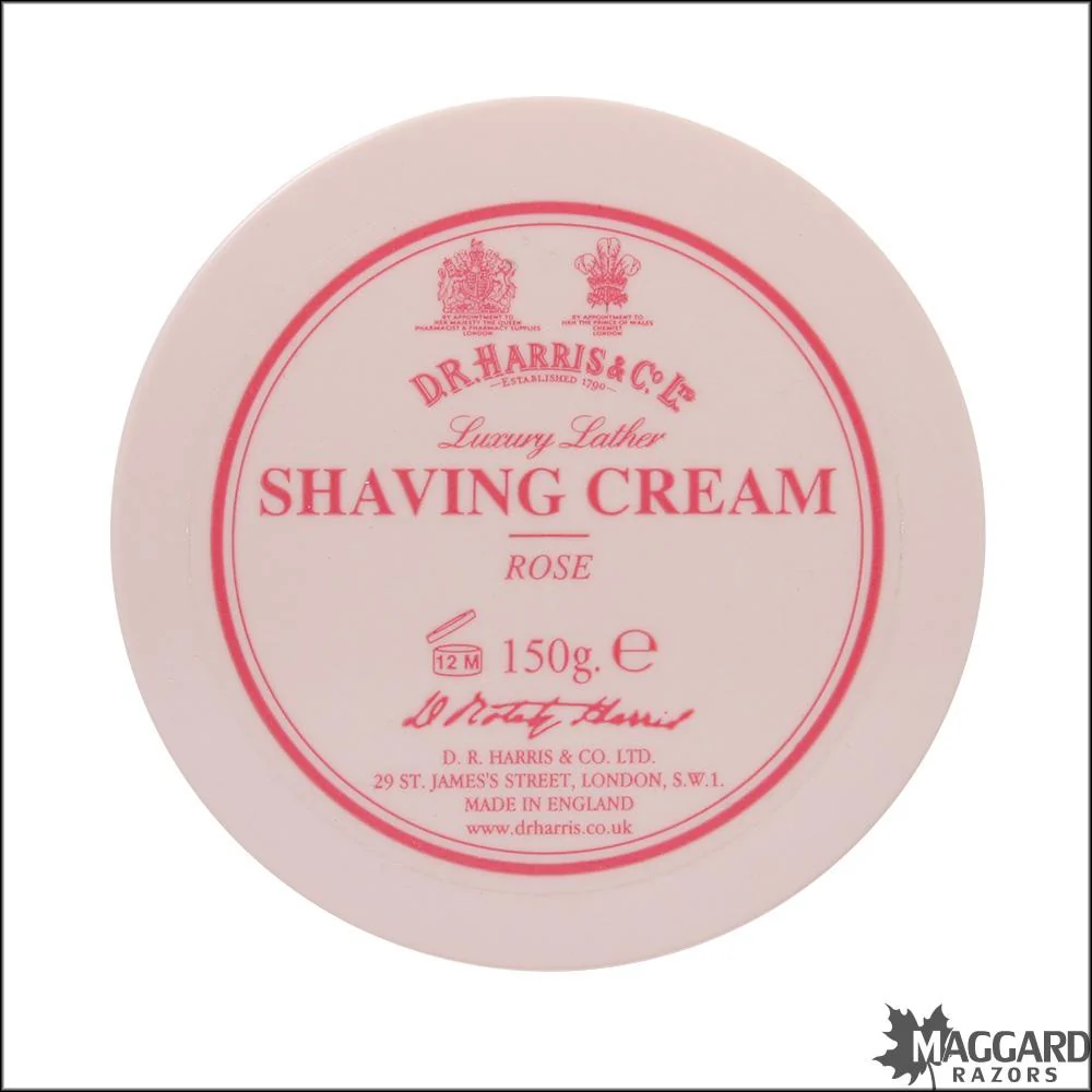 D.R. Harris Rose Shaving Cream in Bowl, 150g
