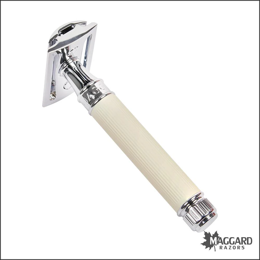 Edwin Jagger DE87RC14bl Ivory Rubber Coated DE Safety Razor - Image 2