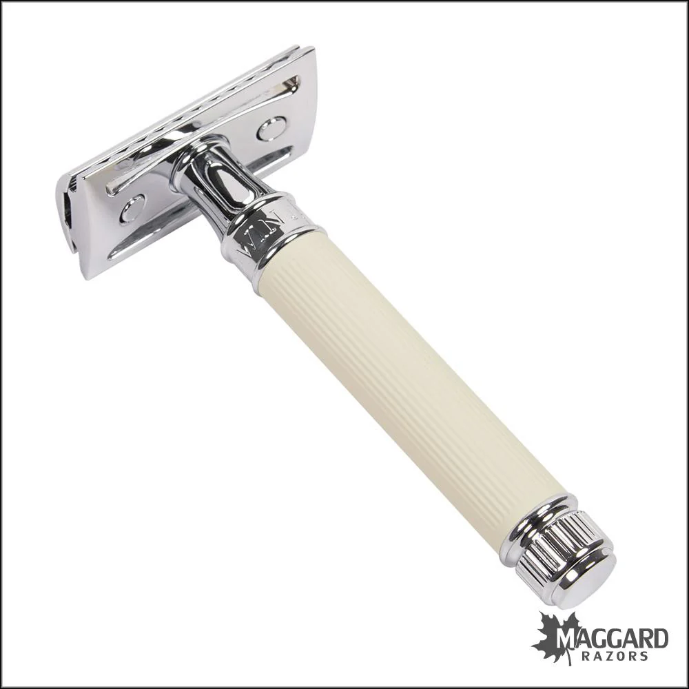 Edwin Jagger DE87RC14bl Ivory Rubber Coated DE Safety Razor - Image 3