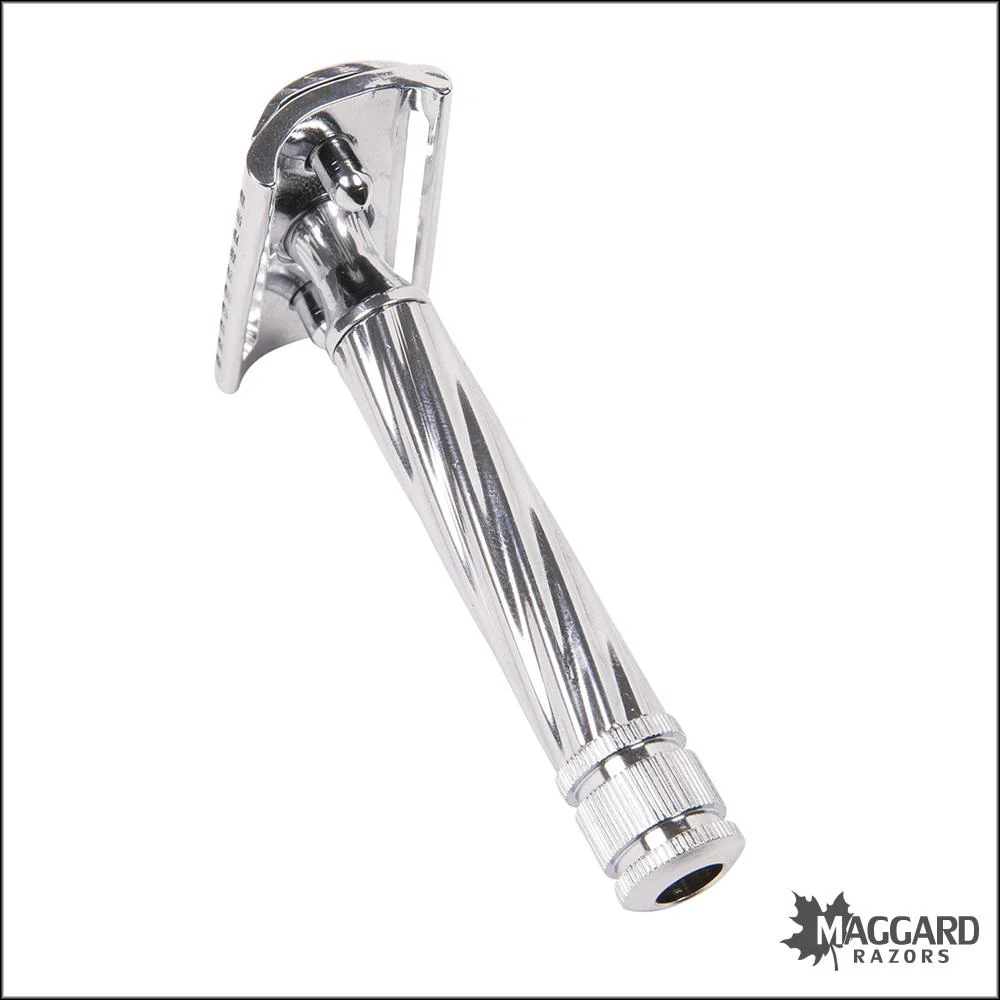 Fatip Classic Lo Storto Chrome Slant Closed Comb DE Safety Razor, #42139 - Image 2