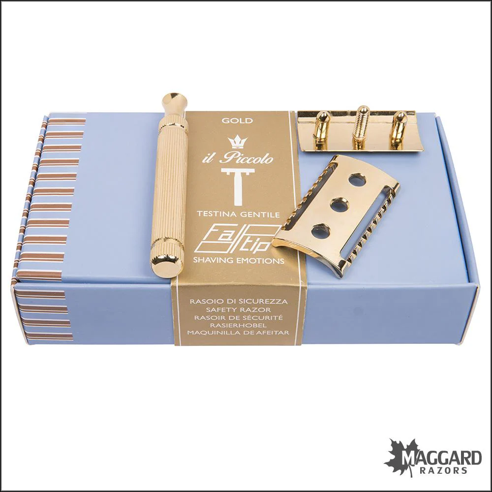 Fatip il Piccolo Gentile Gold, Closed Comb DE Safety Razor, #42130 - Image 3