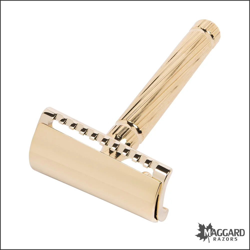 Fatip il Piccolo Storto Gentile Gold Slant, Closed Comb DE Safety Razor, #42154