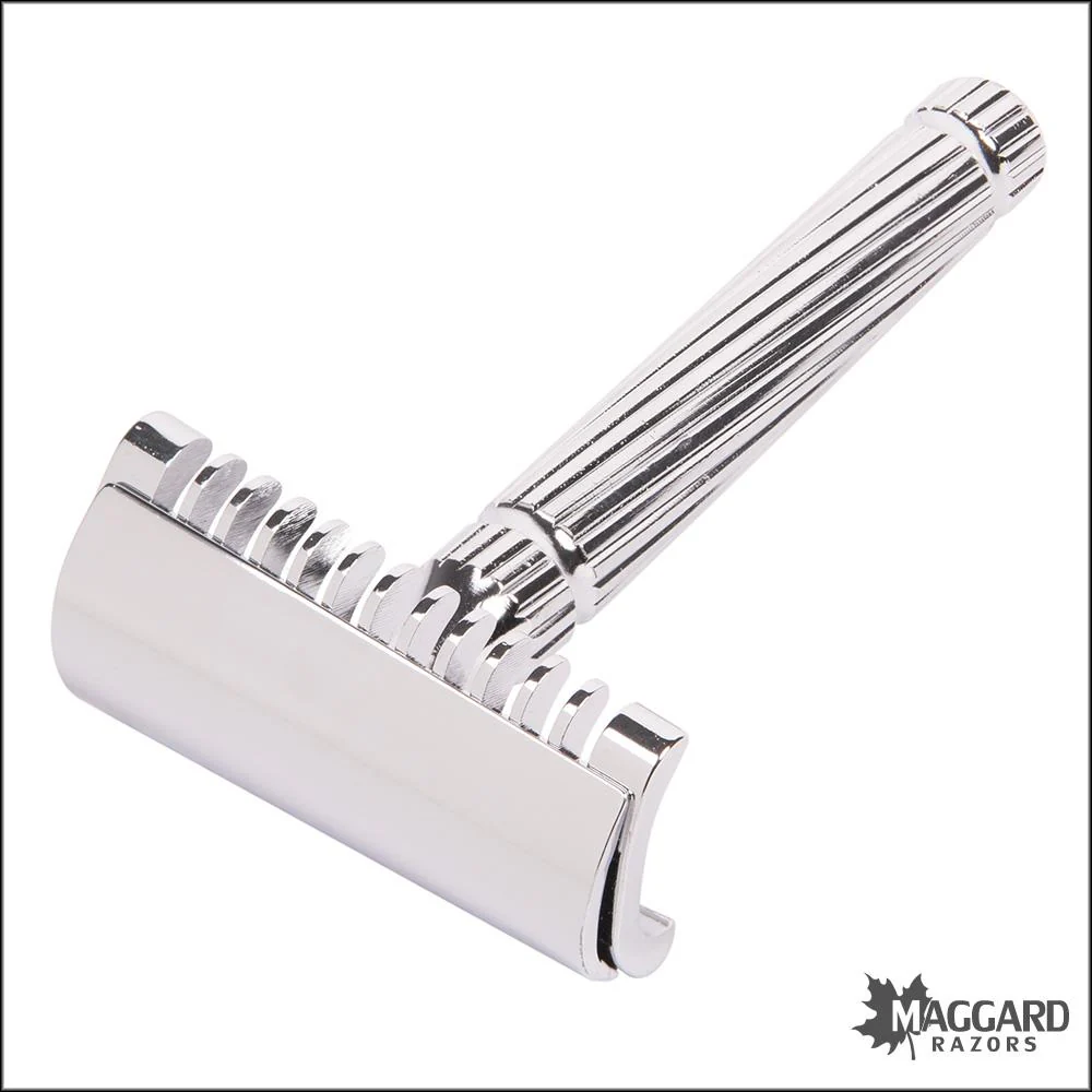 Fatip il Piccolo Storto Original Chrome Slant, Open Comb DE Safety Razor, #42151