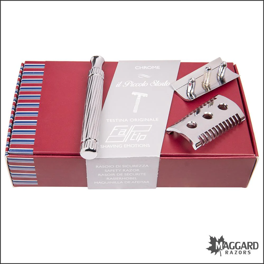 Fatip il Piccolo Storto Original Chrome Slant, Open Comb DE Safety Razor, #42151 - Image 2