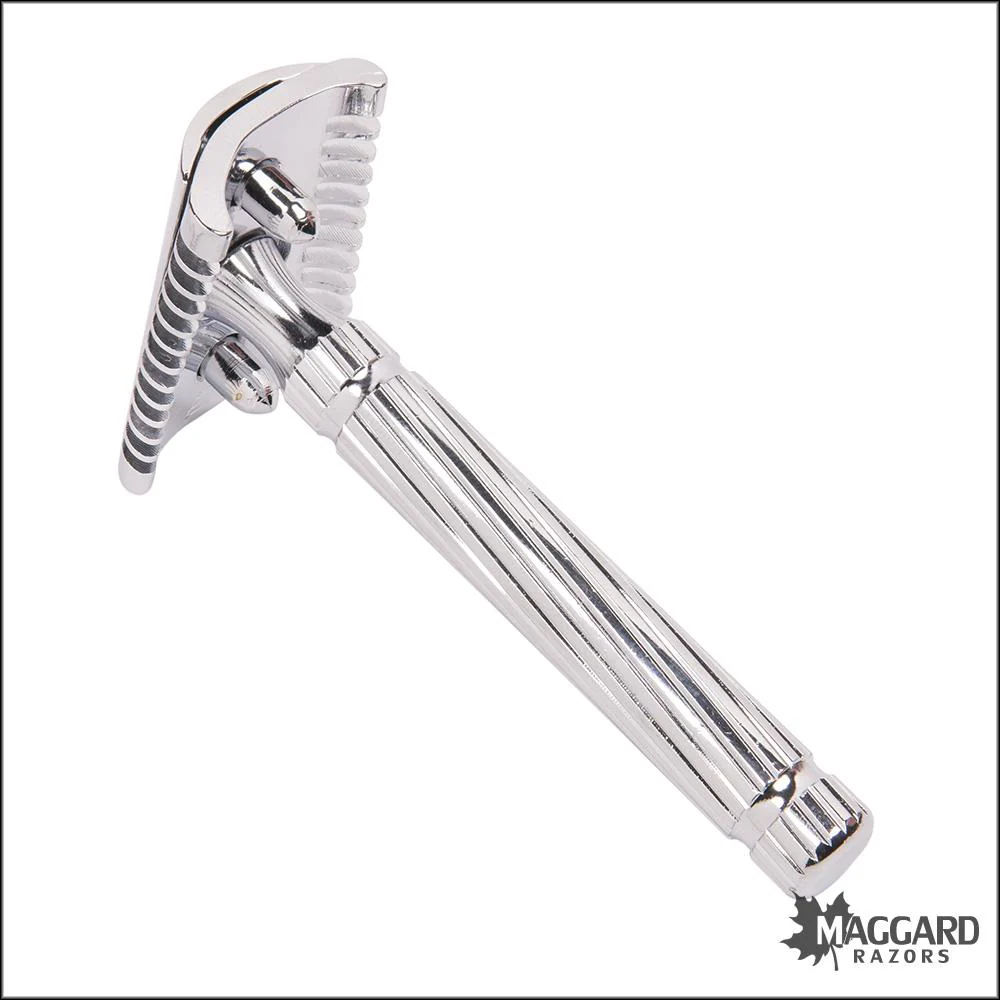Fatip il Piccolo Storto Original Chrome Slant, Open Comb DE Safety Razor, #42151 - Image 3