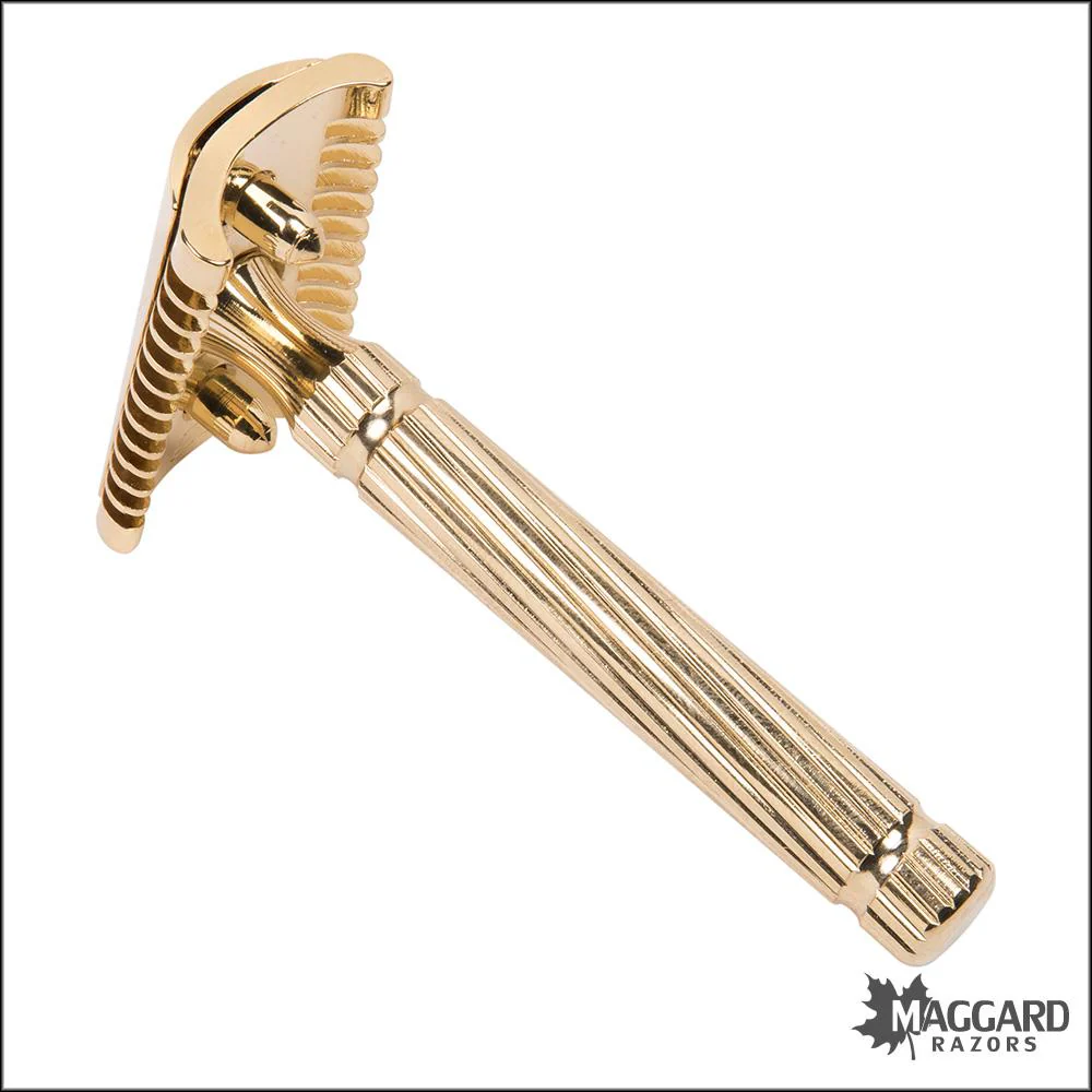 Fatip il Piccolo Storto Original Gold Slant, Open Comb DE Safety Razor, #42153 - Image 2
