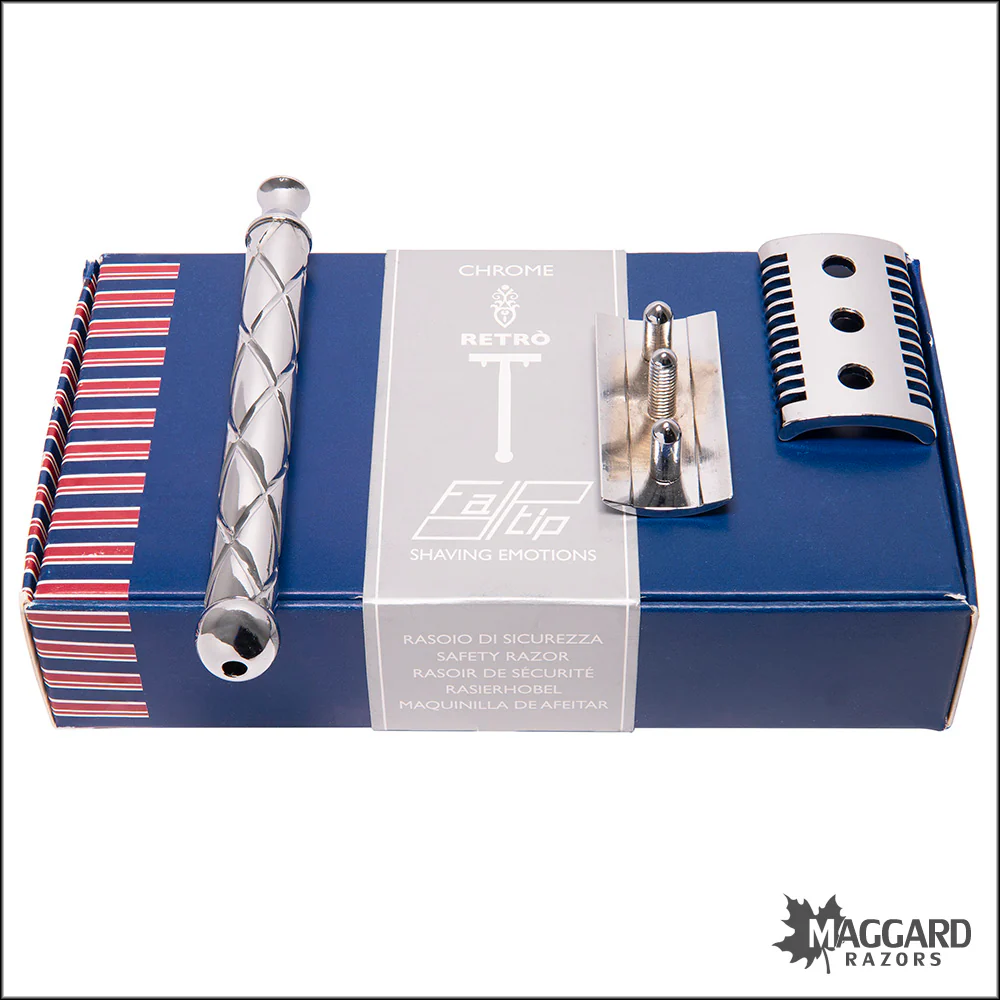 Fatip Retro Open Comb Chrome Finish DE Safety Razor, #42118 - Image 3